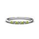 1 - Reina 2.30 mm Peridot and Lab Grown Diamond 7 Stone Wedding Band 