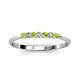 3 - Reina 2.30 mm Peridot and Lab Grown Diamond 7 Stone Wedding Band 