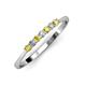 2 - Reina 2.30 mm Yellow Sapphire and Lab Grown Diamond 7 Stone Wedding Band 