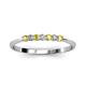 3 - Reina 2.30 mm Yellow Sapphire and Lab Grown Diamond 7 Stone Wedding Band 