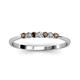 3 - Reina 2.30 mm Smoky Quartz and Lab Grown Diamond 7 Stone Wedding Band 