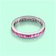 3 - Rebica 3.00 mm Princess Cut Pink Sapphire Eternity Band 