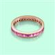 3 - Rebica 3.00 mm Princess Cut Pink Sapphire Eternity Band 