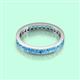3 - Rebica 3.00 mm Princess Cut Blue Topaz Eternity Band 