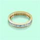 3 - Rebica 3.00 mm Princess Cut Aquamarine Eternity Band 