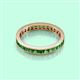 3 - Rebica 3.00 mm Princess Cut Green Garnet Eternity Band 