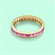3 - Rebica 3.00 mm Princess Cut Pink Sapphire Eternity Band 