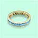 3 - Rebica 3.00 mm Princess Cut Blue Topaz Eternity Band 