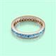 3 - Rebica 3.00 mm Princess Cut Blue Topaz Eternity Band 