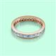 3 - Rebica 3.00 mm Princess Cut Aquamarine Eternity Band 