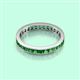 3 - Rebica 3.00 mm Princess Cut Green Garnet Eternity Band 