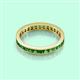 3 - Rebica 3.00 mm Princess Cut Green Garnet Eternity Band 
