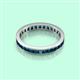 3 - Rebica 3.00 mm Princess Cut Blue Diamond Eternity Band 