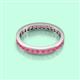 3 - Rebica 3.00 mm Princess Cut Rhodolite Garnet Eternity Band 