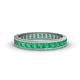 1 - Rebica 3.00 mm Square Shape Emerald Eternity Band 
