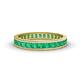 1 - Rebica 3.00 mm Square Shape Emerald Eternity Band 