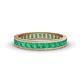1 - Rebica 3.00 mm Square Shape Emerald Eternity Band 