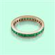 3 - Rebica 3.00 mm Square Shape Emerald Eternity Band 