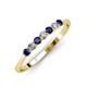 2 - Reina 2.60 mm Blue Sapphire and Lab Grown Diamond 7 Stone Wedding Band 