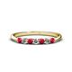 1 - Reina 2.60 mm Ruby and Lab Grown Diamond 7 Stone Wedding Band 