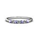 1 - Reina 2.60 mm Tanzanite and Lab Grown Diamond 7 Stone Wedding Band 