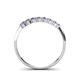 4 - Reina 2.60 mm Tanzanite and Lab Grown Diamond 7 Stone Wedding Band 