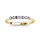 3 - Reina 2.60 mm Tanzanite and Lab Grown Diamond 7 Stone Wedding Band 