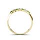 4 - Reina 2.60 mm Green Garnet and Lab Grown Diamond 7 Stone Wedding Band 