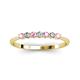 3 - Reina 2.60 mm Pink Tourmaline and Lab Grown Diamond 7 Stone Wedding Band 