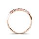 4 - Reina 2.60 mm Pink Tourmaline and Lab Grown Diamond 7 Stone Wedding Band 