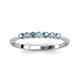 3 - Reina 2.60 mm Blue Topaz and Lab Grown Diamond 7 Stone Wedding Band 