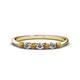 1 - Reina 2.60 mm Citrine and Lab Grown Diamond 7 Stone Wedding Band 