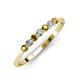 2 - Reina 2.60 mm Citrine and Lab Grown Diamond 7 Stone Wedding Band 