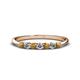 1 - Reina 2.60 mm Citrine and Lab Grown Diamond 7 Stone Wedding Band 
