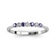 3 - Reina 2.60 mm Iolite and Lab Grown Diamond 7 Stone Wedding Band 