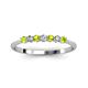 3 - Reina 2.60 mm Peridot and Lab Grown Diamond 7 Stone Wedding Band 