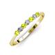 2 - Reina 2.60 mm Peridot and Lab Grown Diamond 7 Stone Wedding Band 