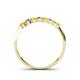 4 - Reina 2.60 mm Peridot and Lab Grown Diamond 7 Stone Wedding Band 