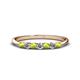 1 - Reina 2.60 mm Peridot and Lab Grown Diamond 7 Stone Wedding Band 