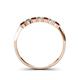 4 - Reina 2.60 mm Red Garnet and Lab Grown Diamond 7 Stone Wedding Band 