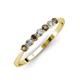 2 - Reina 2.60 mm Smoky Quartz and Lab Grown Diamond 7 Stone Wedding Band 