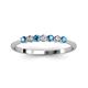 3 - Reina 2.60 mm London Blue Topaz and Lab Grown Diamond 7 Stone Wedding Band 