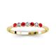 3 - Reina 2.60 mm Ruby and Lab Grown Diamond 7 Stone Wedding Band 