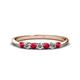1 - Reina 2.60 mm Ruby and Lab Grown Diamond 7 Stone Wedding Band 
