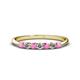 1 - Reina 2.60 mm Pink Sapphire and Lab Grown Diamond 7 Stone Wedding Band 