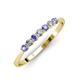 2 - Reina 2.60 mm Tanzanite and Lab Grown Diamond 7 Stone Wedding Band 