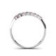 4 - Reina 2.60 mm Pink Tourmaline and Lab Grown Diamond 7 Stone Wedding Band 