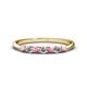 1 - Reina 2.60 mm Pink Tourmaline and Lab Grown Diamond 7 Stone Wedding Band 