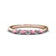 1 - Reina 2.60 mm Pink Tourmaline and Lab Grown Diamond 7 Stone Wedding Band 