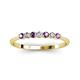 3 - Reina 2.60 mm Amethyst and Lab Grown Diamond 7 Stone Wedding Band 